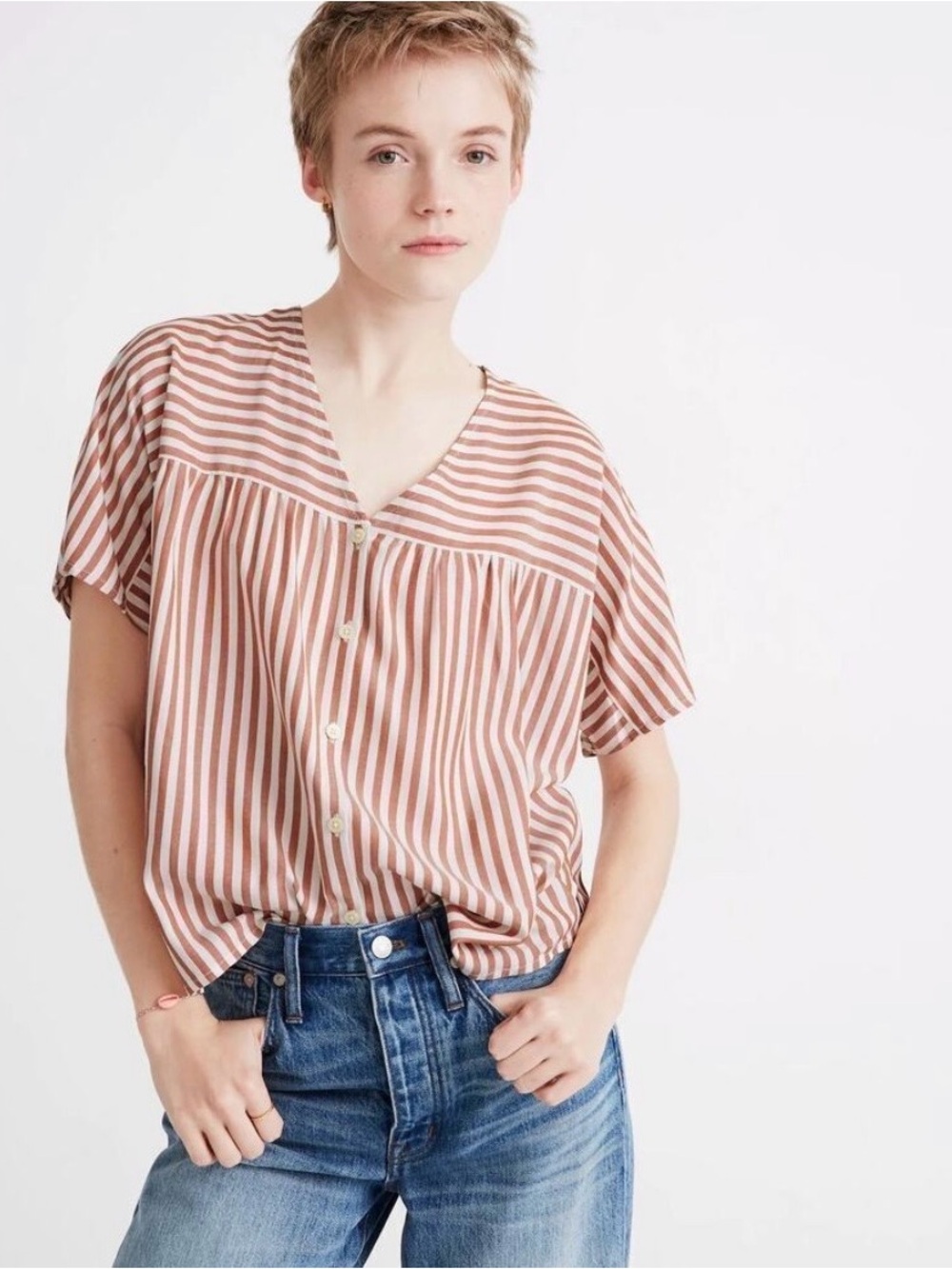Madewell Rhyme Button Front Top